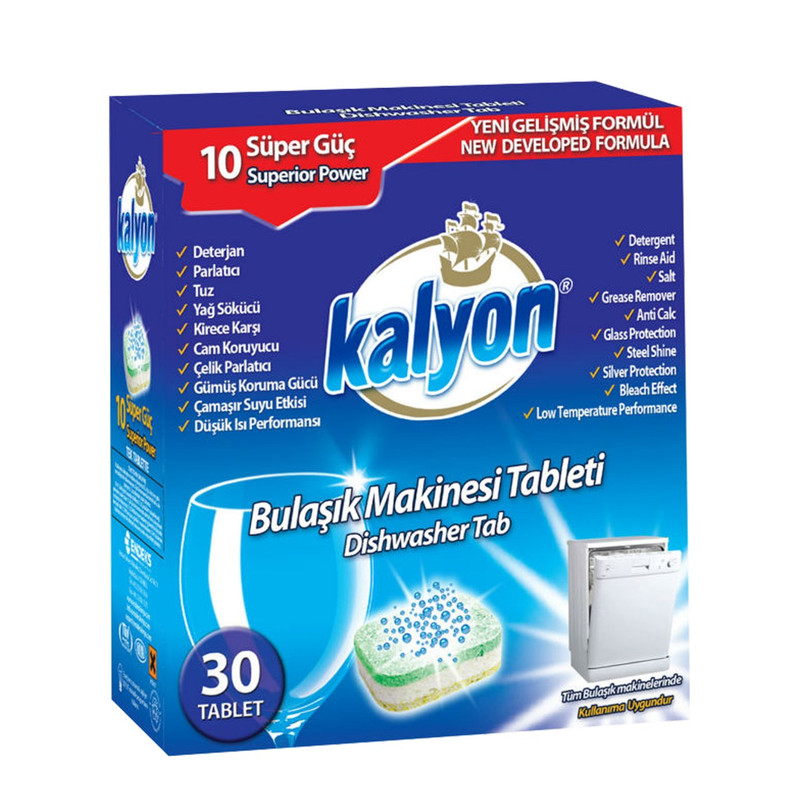 قرص ماشین ظرفشویی kalyon بسته 30 عددی
