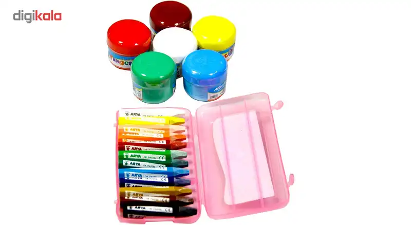 ست رنگ انگشتی و پاستل روغنی آریا کد 315