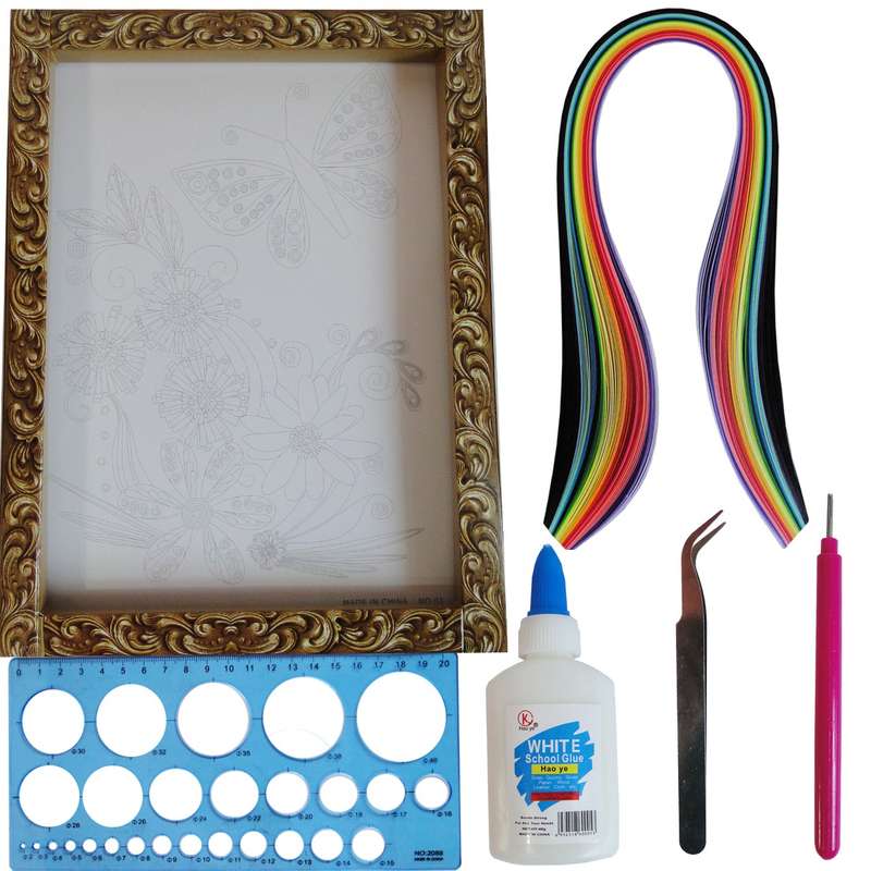 ملیله کاغذی مدل Fantasy Quilling همراه قیچی مدل Core-2 ملیله کاغذی مدل Fantasy Quilling همراه قیچی مدل Core-2