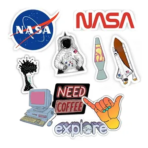 استیکر لپ تاپ و موبایل گوفی طرح فضا و ناسا مدل NASA کد 32 مجموعه 10 عددی