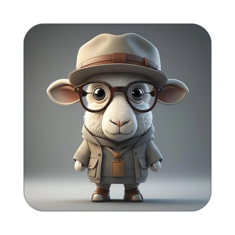 زیر لیوانی کاکتی طرح حیوانات کارتونی مدل mp28690