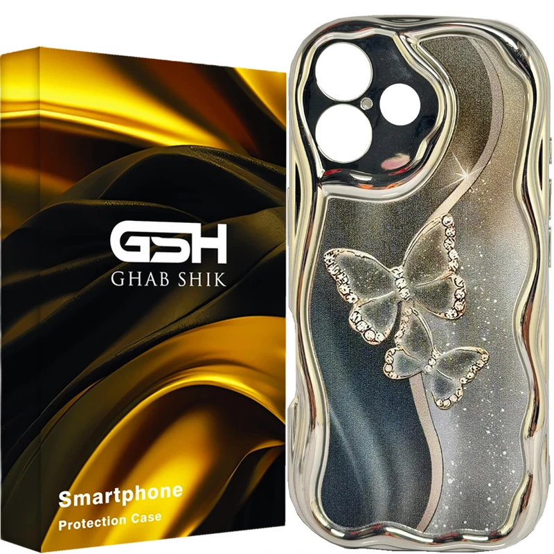 کاور قاب شیک مدل پروانه مناسب برای گوشی موبایل اپل iPhone 16 / iPhone 17