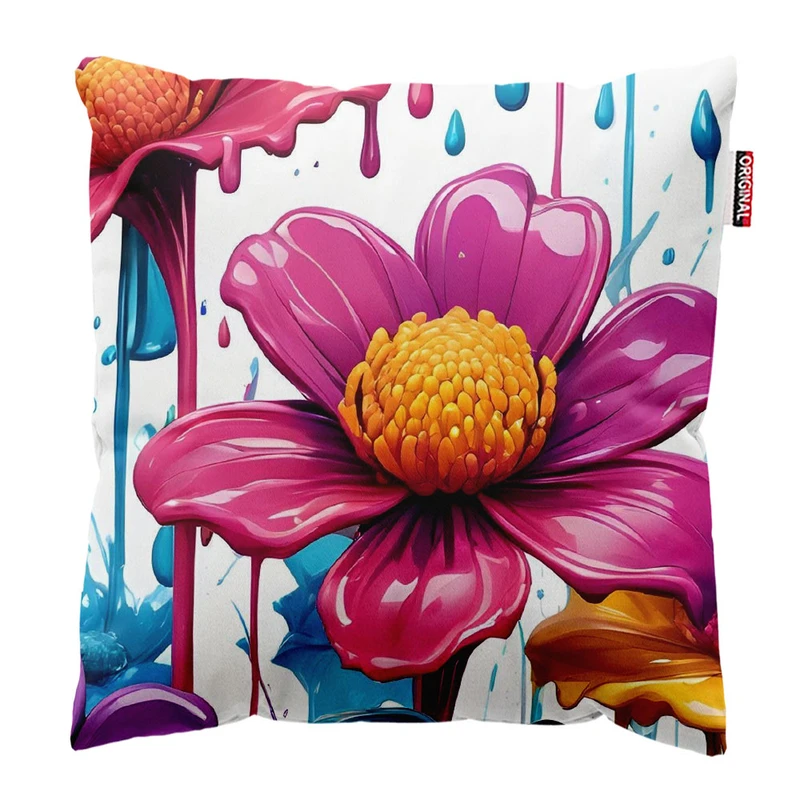  کوسن پاد آفرین طرح گل کد 1348 سایز 30*30 سانتی متر