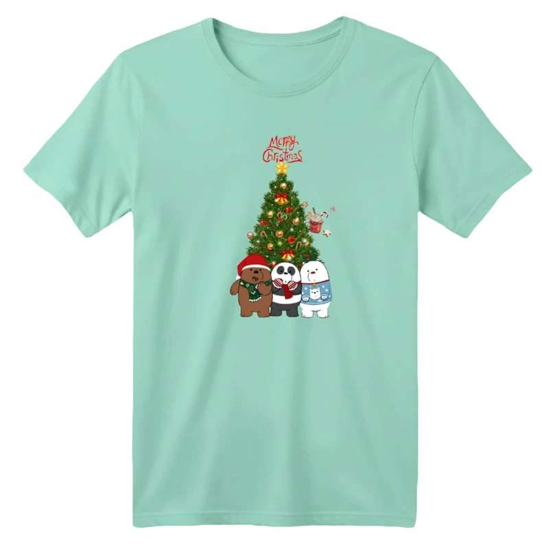 تی شرت آستین کوتاه بچگانه مدل خرس کریسمس کد 6