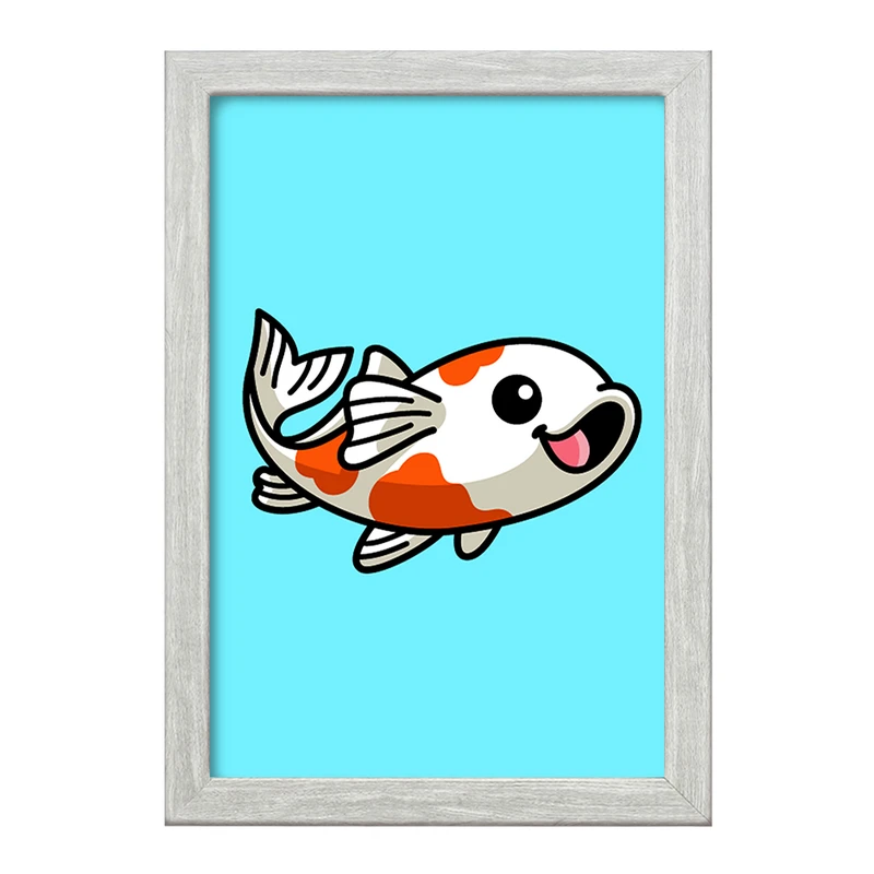 تابلو خندالو طرح حیوانات آبزی ماهی کد 28160