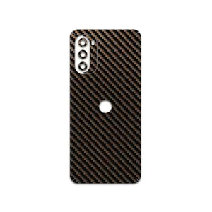 MAHOOT Glossy-Brown-Fiber Cover Sticker for Motorola Moto G52