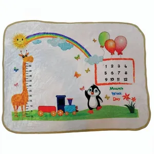پتو نوزاد طرح ماهگرد زرافه سایز 100 × 150 سانتی متر