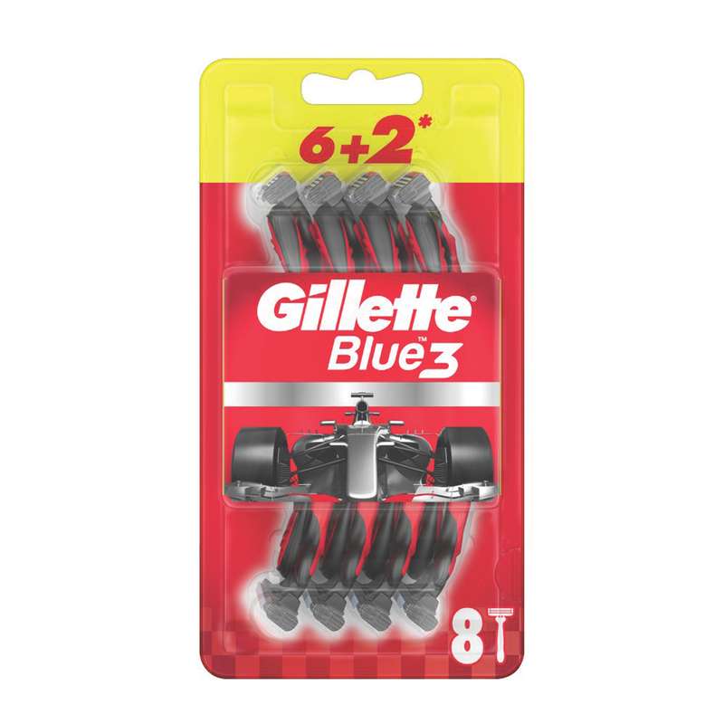 خودتراش ژیلت مدل Blue3 Machine Red بسته 8 عددی خودتراش ژیلت مدل Blue3 Machine Red بسته 8 عددی