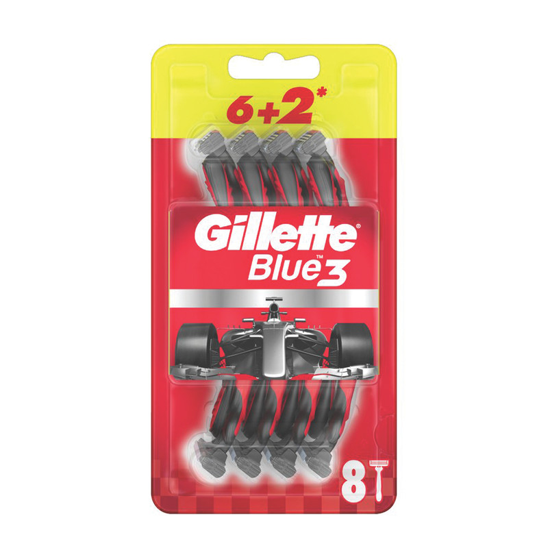 خودتراش ژیلت مدل Blue3 Machine Red بسته 8 عددی خودتراش ژیلت مدل Blue3 Machine Red بسته 8 عددی