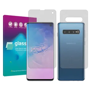 Glass Pro Resistant model Matte screen protector suitable for Samsung Galaxy S10 mobile phone along with the back protector