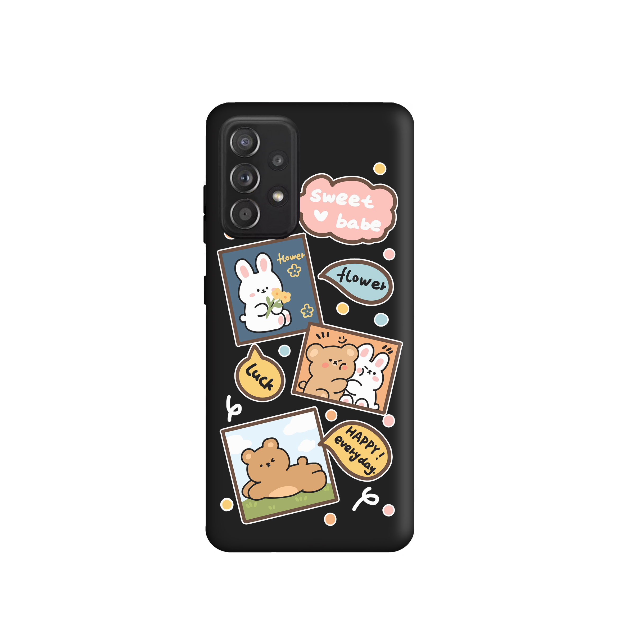 کاور طرح  خرگوش و خرس کد  FF326 مناسب برای گوشی موبایل سامسونگ Galaxy A52