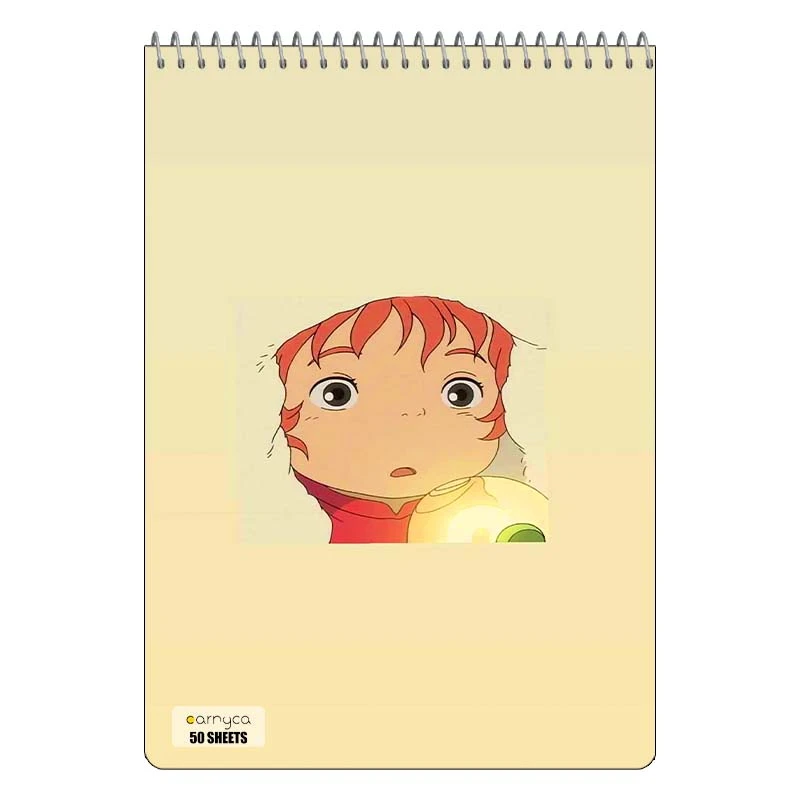 دفتر نقاشی 50 برگ سیمی کارنیکا طرح پونیو Ponyo کد 88461