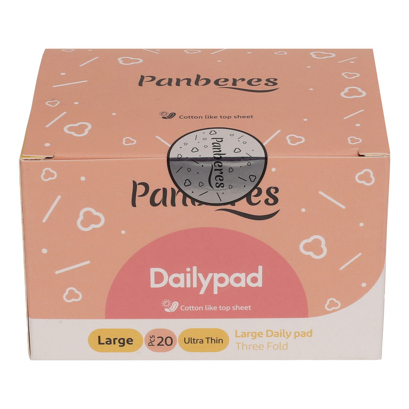 پد بهداشتی روزانه پنبه ریز مدل ultra thin سایز بزرگ بسته 20 عددی