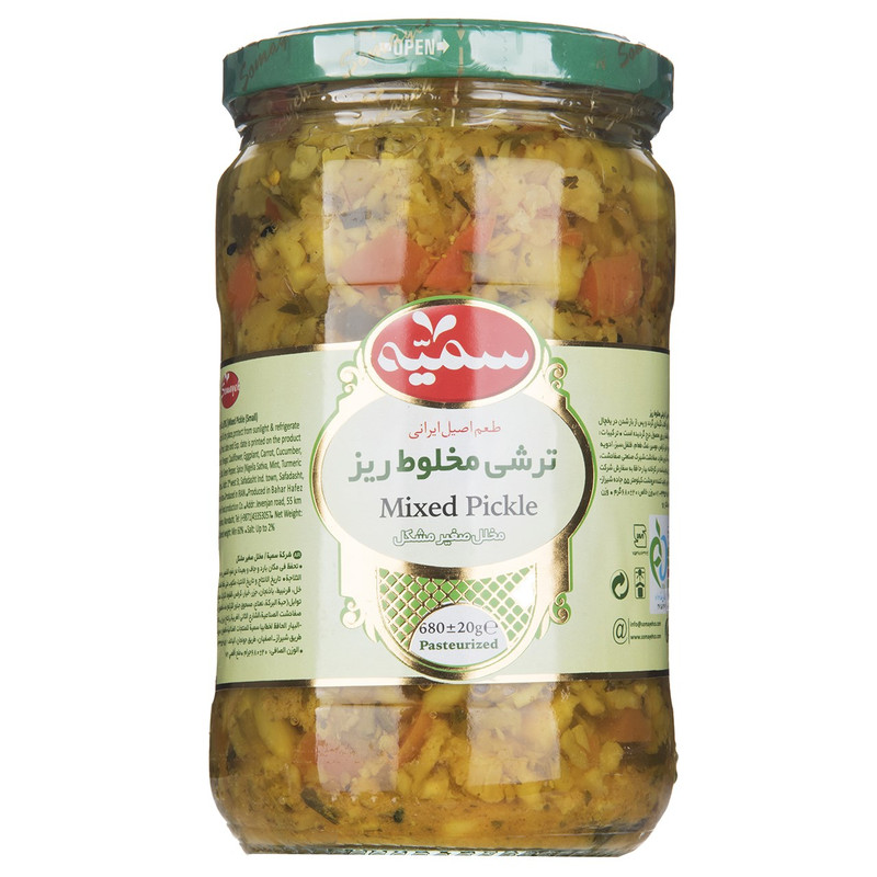 ترشی مخلوط ریز سمیه مقدار 670 گرم