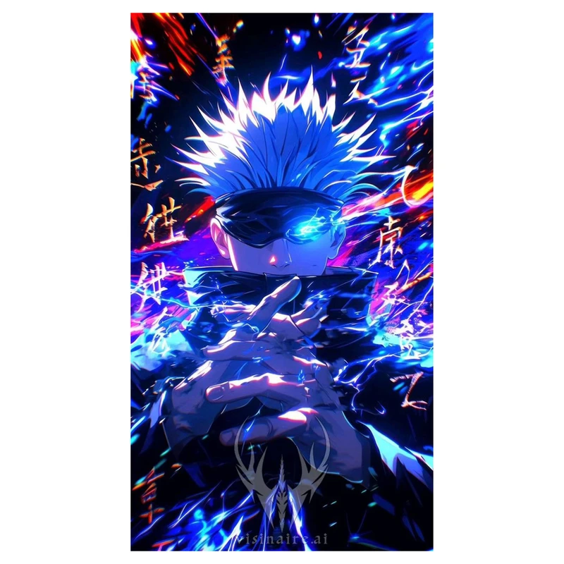 استیکر لپ تاپ و موبایل مدل انیمه طرح جوجوتسو کایزن گوجو ساتورو کد 138