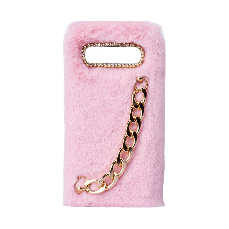 کاور طرح دخترانه دستبندی مدل خزدار پشمالو زنجیردار مناسب برای گوشی سامسونگ Galaxy S10 Plus