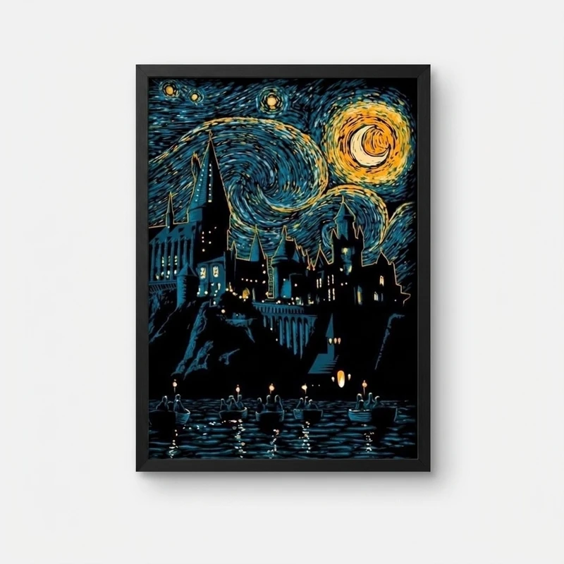 تابلو مدل هری پاتر طرح هاگوارتز Harry Potter کد LA-G10590-2