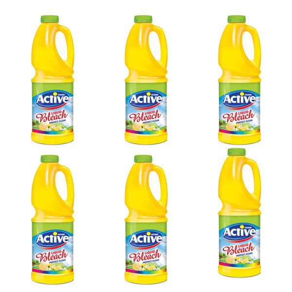سفیدکننده سطوح اکتیو مدل lemon حجم 1000 میلی‌ لیتر بسته 6 عددی