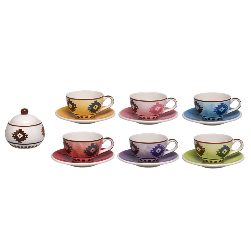 سرویس چای خوری 14 پارچه دلف طرح سنتی مدل 1093