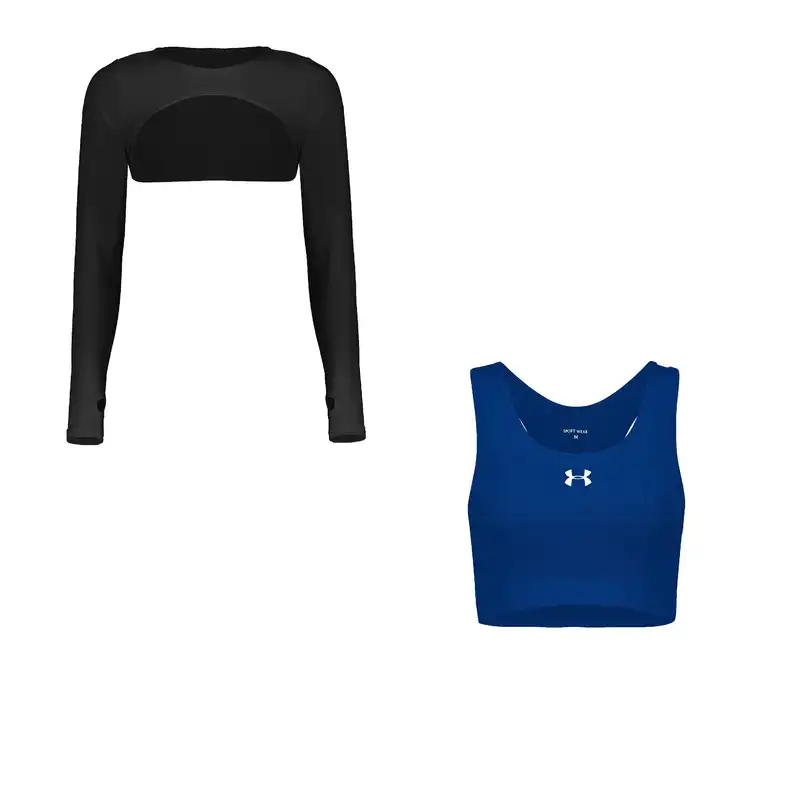 نیم تنه ورزشی زنانه مدل 1801-70 مجموعه 2 عددی