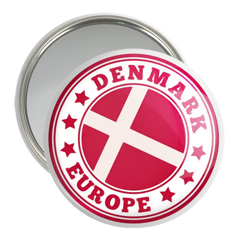 آینه جیبی خندالو مدل پرچم دانمارک  کد 20665