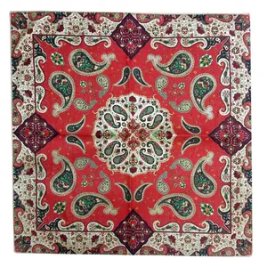 رومیزی ترمه ابریشمی کد 2035 سایز 100 × 100 سانتی متر