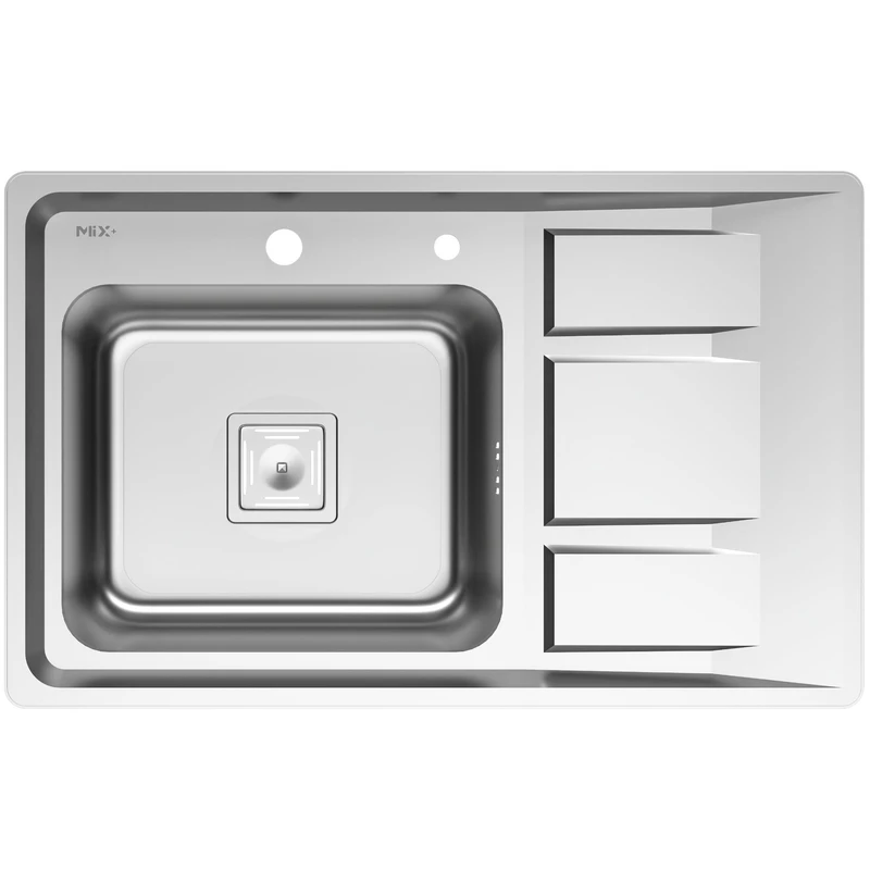 سینک ظرفشویی استیل توکار یک لگنه میکس پلاس مدل 6042-S