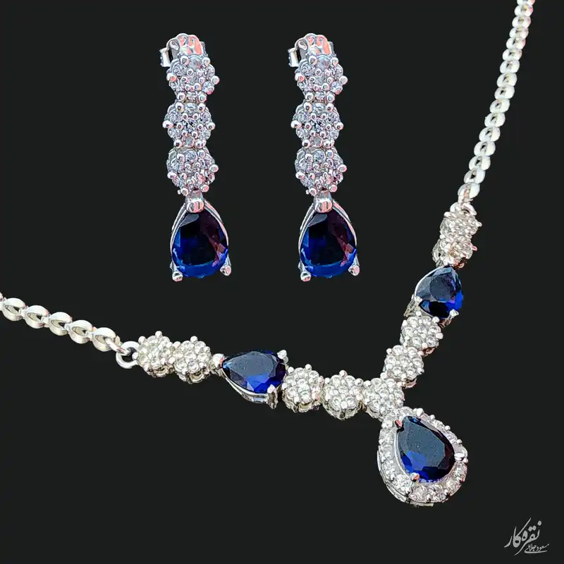 نیم ست نقره زنانه مسعود جلالی نقره کار مدل 30714-1