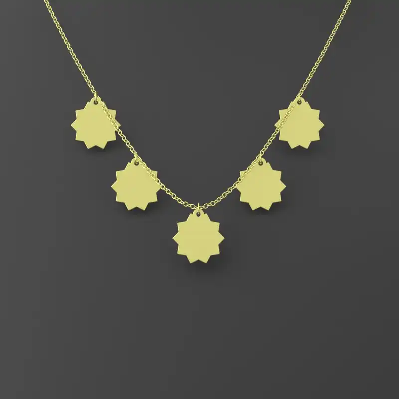 گردنبند طلا 18 عیار زنانه مدوپد مدل ستاره کد RNA15388