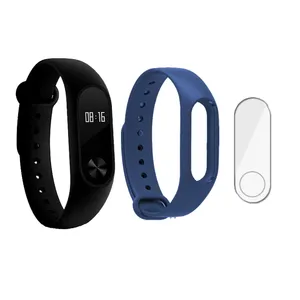 مچ بند هوشمند شیائومی مدل Mi Band 2 به همراه گلس و بند مچ بند شیاومی