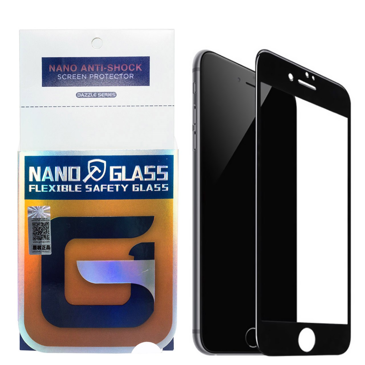محافظ صفحه نمایش نانو گلس مدل 5D مناسب برای گوشی موبایل اپل آیفون 7Plus/8 Plus