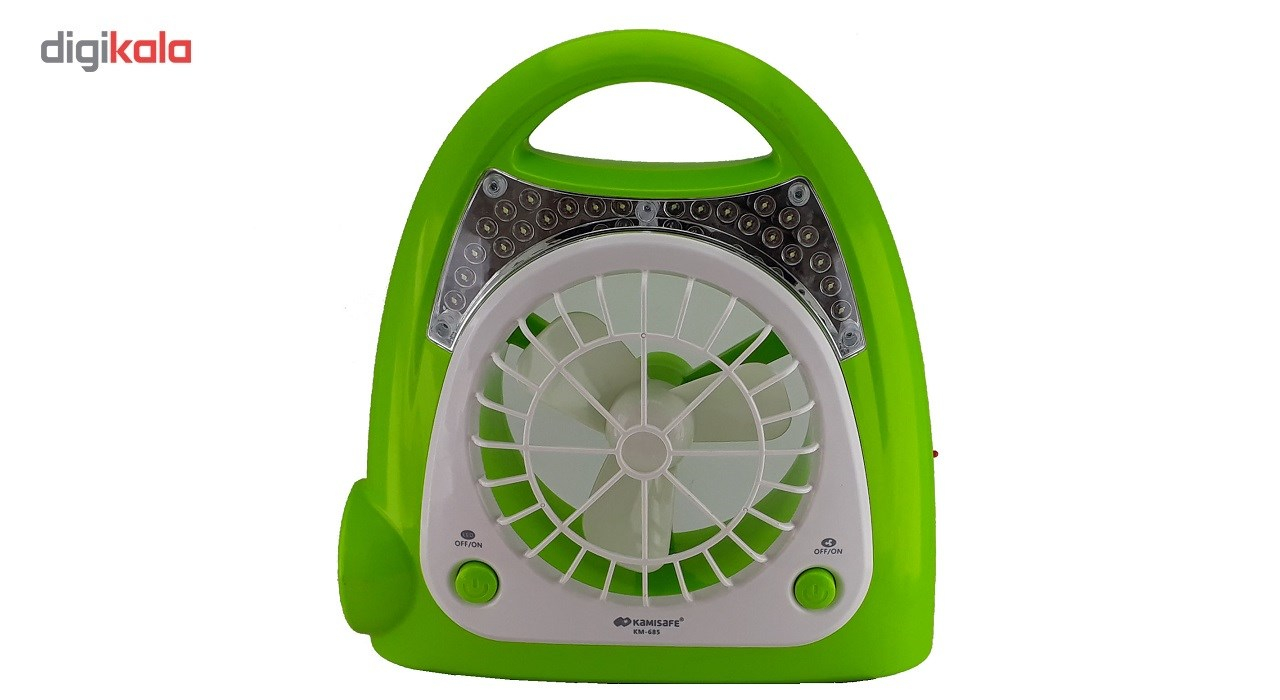 پنکه شارژی و چراغ اضطراری کامیسیف مدل KM-685