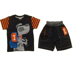 ست تی شرت و شلوارک پسرانه مدل هاپو