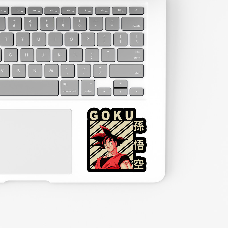 استیکر لپ تاپ و موبایل بووم طرح انیمه مدل Goku کد KT95