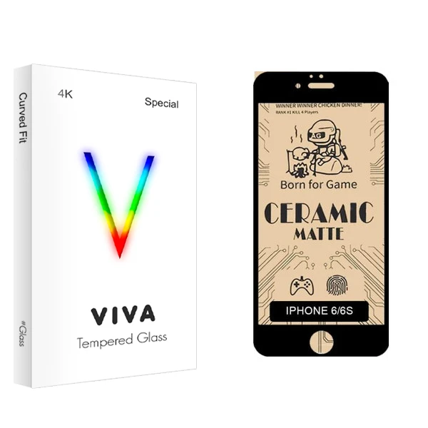 محافظ صفحه نمایش سرامیکی مات ویوا مدل 4K مناسب برای گوشی موبایل اپل iphone 6 / 6s