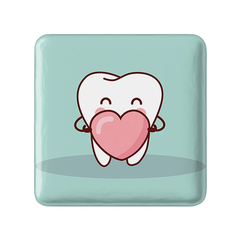 پیکسل خندالو طرح دندان و دندان پزشکی کودکانه مدل مربعی کد 36769