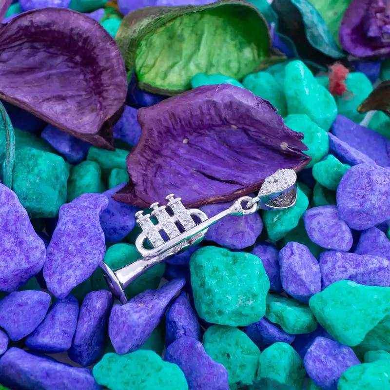 گردنبند نقره زنانه مدل شیپور