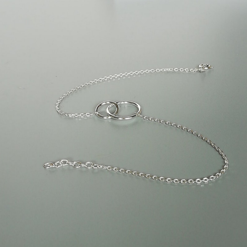 پابند نقره زنانه مدل حلقه ای