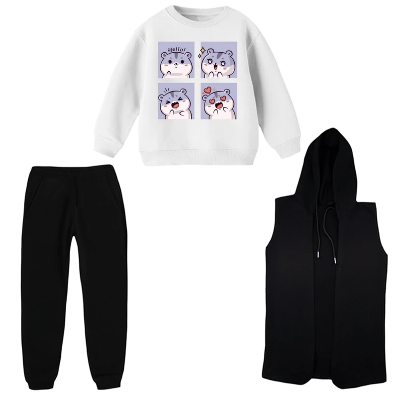 ست 3 تکه لباس راحتی بچگانه مدل پیشی  