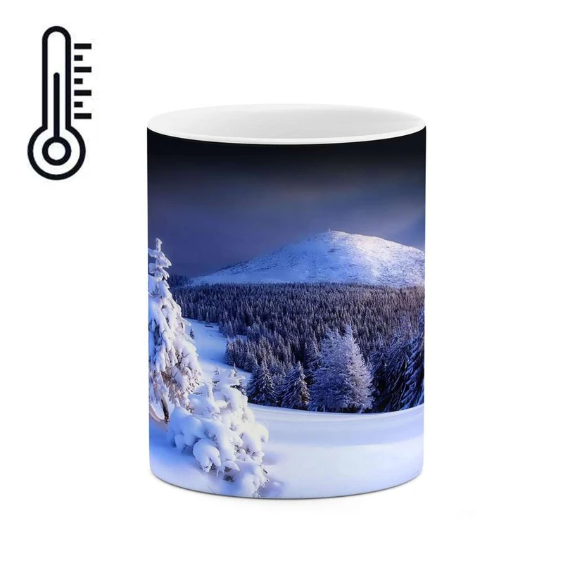 ماگ حرارتی کاکتی مدل منظره برفی کد mgh14859