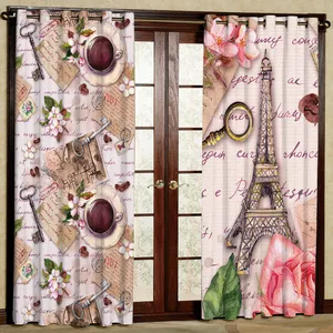  پرده مدل برج ایفل مخمل پانچی کد 1347 سایز 140x280 سانتی متر