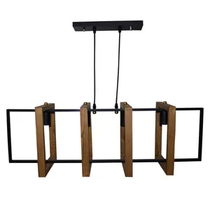 چراغ آویز چهار شعله Wooden Tunnel کد 401