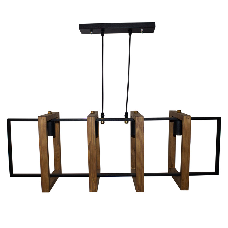 چراغ آویز چهار شعله Wooden Tunnel کد 401
