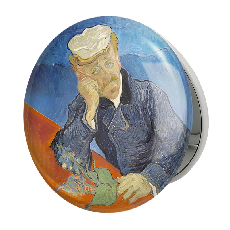 آینه جیبی خندالو طرح پرتره دکتر گاچه ونسان ونگوگ (Van Gogh) مدل تاشو کد 36807
