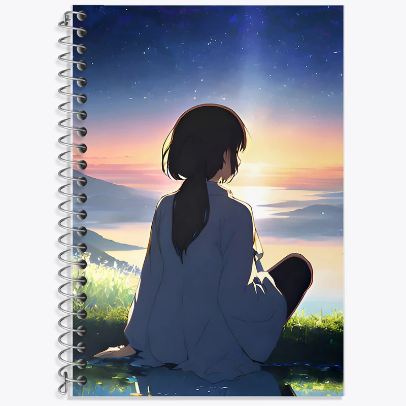 دفتر زبان 50 برگ خندالو مدل دو خط طرح دخترانه کد N4331