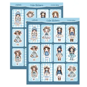 برچسب لاژید مدل اسم آوا طرح دختر کارتونی بسته 2 عددی