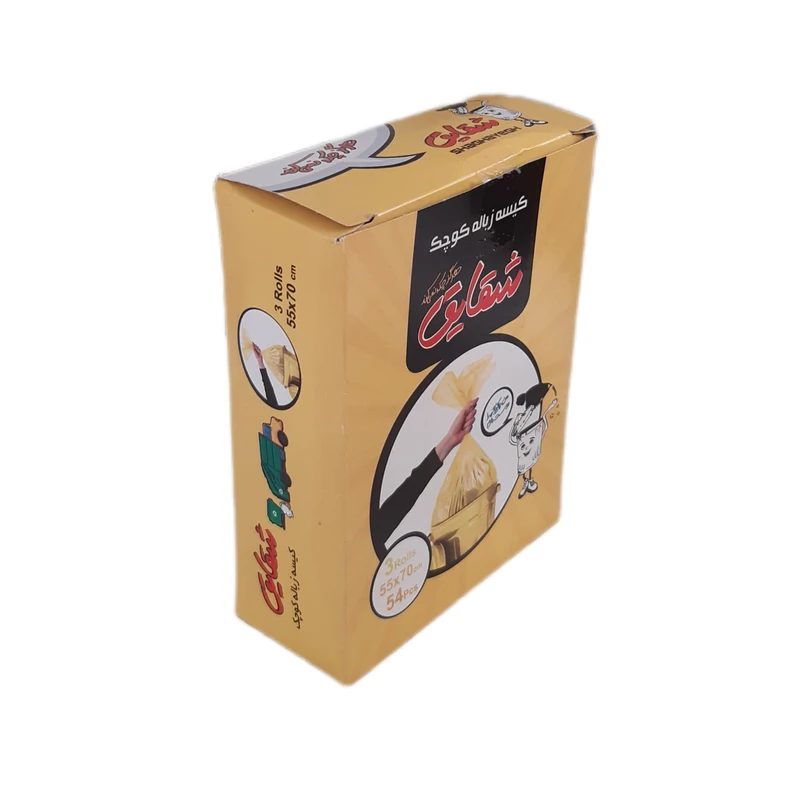 کیسه زباله مدل شقایق بسته 54 عددی