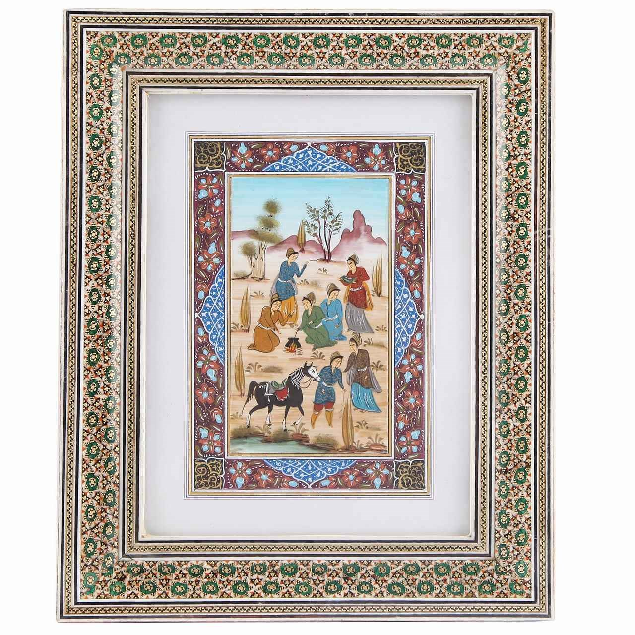 تابلو خاتم کاری گالری مثالین طرح صحرانشینان کد 141200