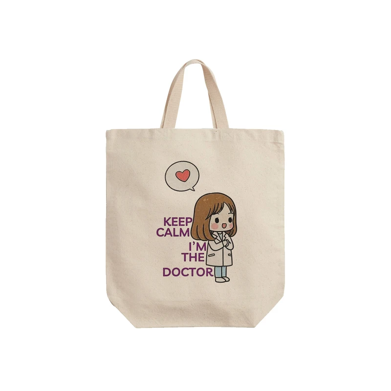 ساک خرید ترمه طراحان ایده مدل من یک دکتر هستم کد cfp1863 - S