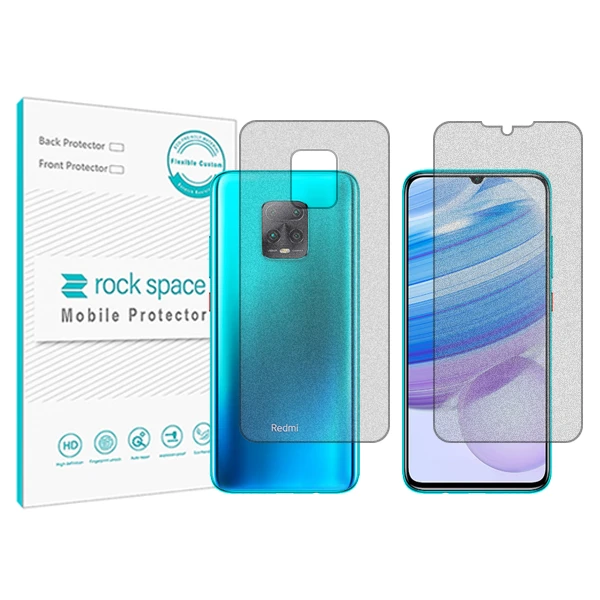 محافظ صفحه نمایش مات راک اسپیس مدل HyMTT مناسب برای گوشی موبایل شیائومی Redmi 10X 5G به همراه محافظ پشت